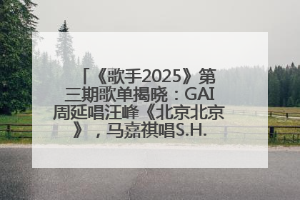 《歌手2025》第三期歌单揭晓：GAI周延唱汪峰《北京北京》，马嘉祺唱S.H.E《你曾是少年》