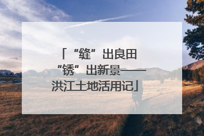 “缝”出良田 “锈”出新景——洪江土地活用记