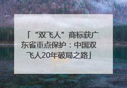 “双飞人”商标获广东省重点保护：中国双飞人20年破局之路