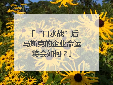 “口水战”后 马斯克的企业命运将会如何？