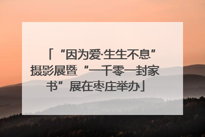 “因为爱·生生不息”摄影展暨“一千零一封家书”展在枣庄举办