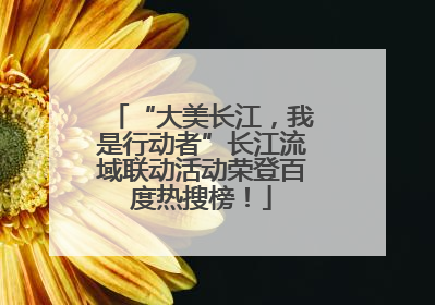 “大美长江，我是行动者”长江流域联动活动荣登百度热搜榜！