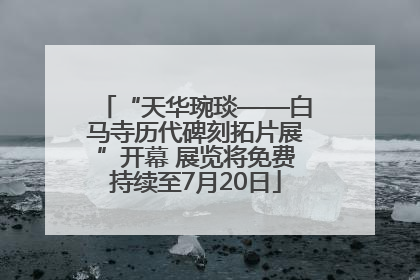 “天华琬琰——白马寺历代碑刻拓片展”开幕 展览将免费持续至7月20日