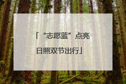 “志愿蓝”点亮日照双节出行
