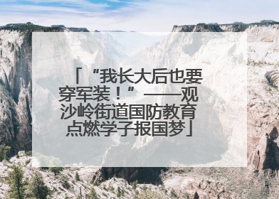 “我长大后也要穿军装！”——观沙岭街道国防教育点燃学子报国梦