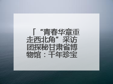 “青春华章重走西北角”采访团探秘甘肃省博物馆：千年珍宝诉说丝路辉煌