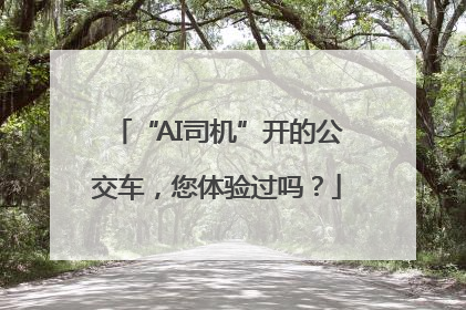 “AI司机”开的公交车，您体验过吗？