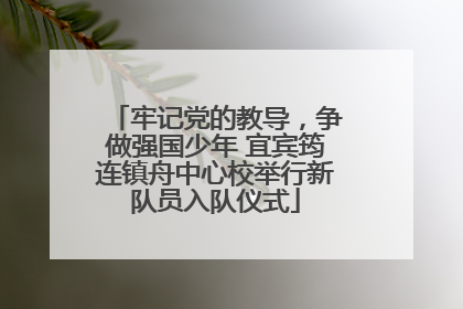 牢记党的教导，争做强国少年 宜宾筠连镇舟中心校举行新队员入队仪式