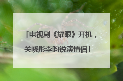 电视剧《耀眼》开机，关晓彤李昀锐演情侣