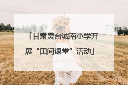甘肃灵台城南小学开展“田间课堂”活动