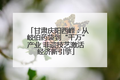 甘肃庆阳西峰：从岐伯药袋到“千万”产业 非遗技艺激活经济新引擎