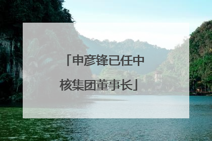 申彦锋已任中核集团董事长