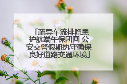 疏导车流排隐患 护航端午保团圆 公安交警假期执守确保良好道路交通环境