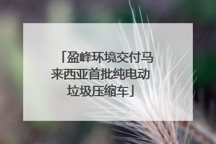 盈峰环境交付马来西亚首批纯电动垃圾压缩车