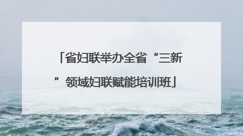 省妇联举办全省“三新”领域妇联赋能培训班