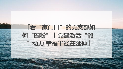 看“家门口”的党支部如何“圈粉”丨党建激活“邻”动力 幸福半径在延伸