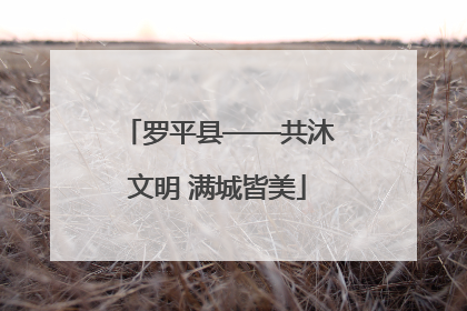 罗平县——共沐文明 满城皆美