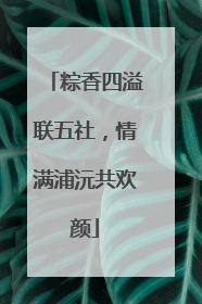 粽香四溢联五社，情满浦沅共欢颜