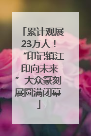 累计观展23万人！“印记镇江 印向未来”大众篆刻展圆满闭幕