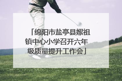 绵阳市盐亭县嫘祖镇中心小学召开六年级质量提升工作会