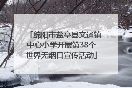 绵阳市盐亭县文通镇中心小学开展第38个世界无烟日宣传活动