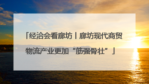 经洽会看廊坊丨廊坊现代商贸物流产业更加“筋强骨壮”