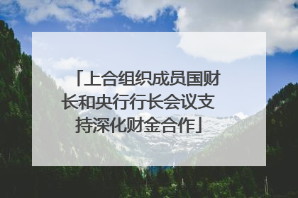 上合组织成员国财长和央行行长会议支持深化财金合作
