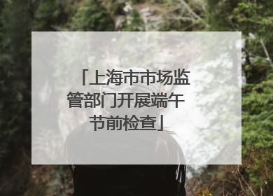 上海市市场监管部门开展端午节前检查