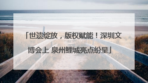 世遗绽放，版权赋能！深圳文博会上 泉州鲤城亮点纷呈