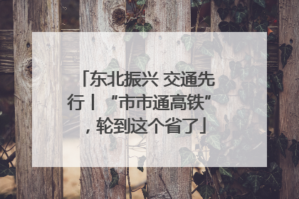 东北振兴 交通先行丨“市市通高铁”，轮到这个省了