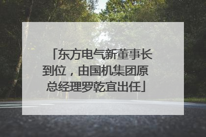 东方电气新董事长到位，由国机集团原总经理罗乾宜出任