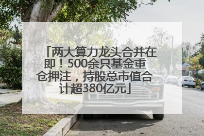 两大算力龙头合并在即！500余只基金重仓押注，持股总市值合计超380亿元