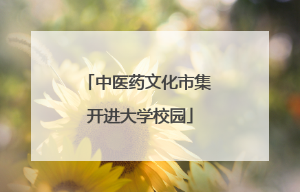 中医药文化市集开进大学校园