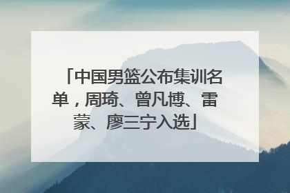 中国男篮公布集训名单，周琦、曾凡博、雷蒙、廖三宁入选