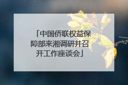 中国侨联权益保障部来湘调研并召开工作座谈会