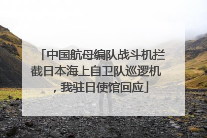 中国航母编队战斗机拦截日本海上自卫队巡逻机，我驻日使馆回应