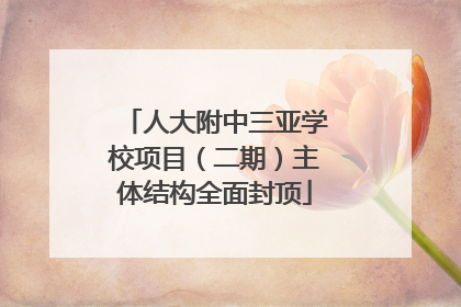 人大附中三亚学校项目（二期）主体结构全面封顶