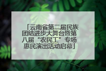 云南省第二届民族团结进步大舞台暨第八届“农民工”专场惠民演出活动启幕
