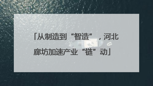从制造到“智造”，河北廊坊加速产业“链”动
