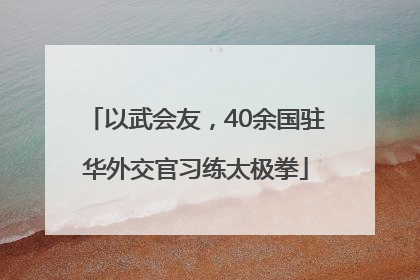 以武会友，40余国驻华外交官习练太极拳