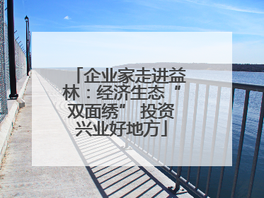 企业家走进益林：经济生态“双面绣” 投资兴业好地方