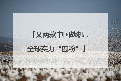 又两款中国战机，全球实力“圈粉”