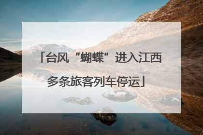 台风“蝴蝶”进入江西 多条旅客列车停运