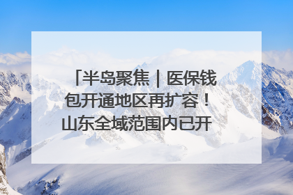 半岛聚焦｜医保钱包开通地区再扩容！山东全域范围内已开通，有何用处？如何操作？速戳→