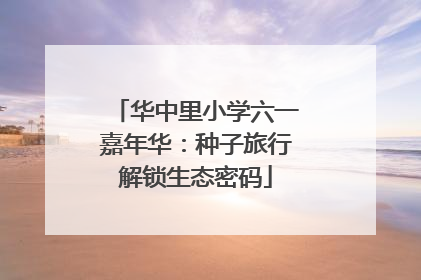 华中里小学六一嘉年华：种子旅行解锁生态密码