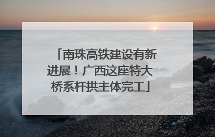 南珠高铁建设有新进展！广西这座特大桥系杆拱主体完工