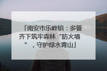 南安市乐峰镇：多管齐下筑牢森林“防火墙”，守护绿水青山