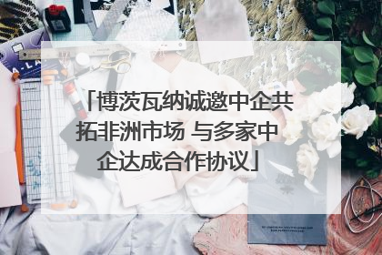 博茨瓦纳诚邀中企共拓非洲市场 与多家中企达成合作协议