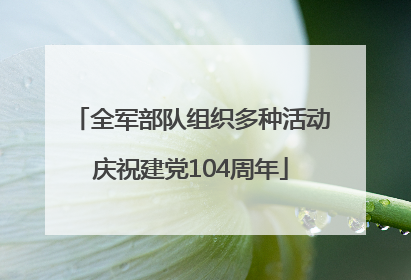 全军部队组织多种活动庆祝建党104周年