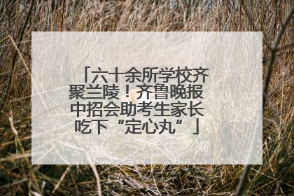 六十余所学校齐聚兰陵！齐鲁晚报中招会助考生家长吃下“定心丸”